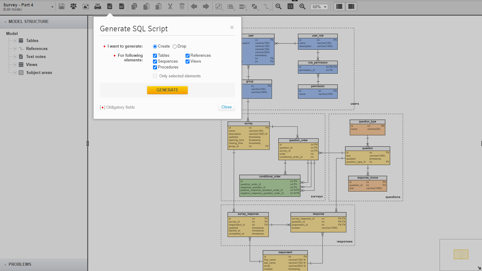 Database design