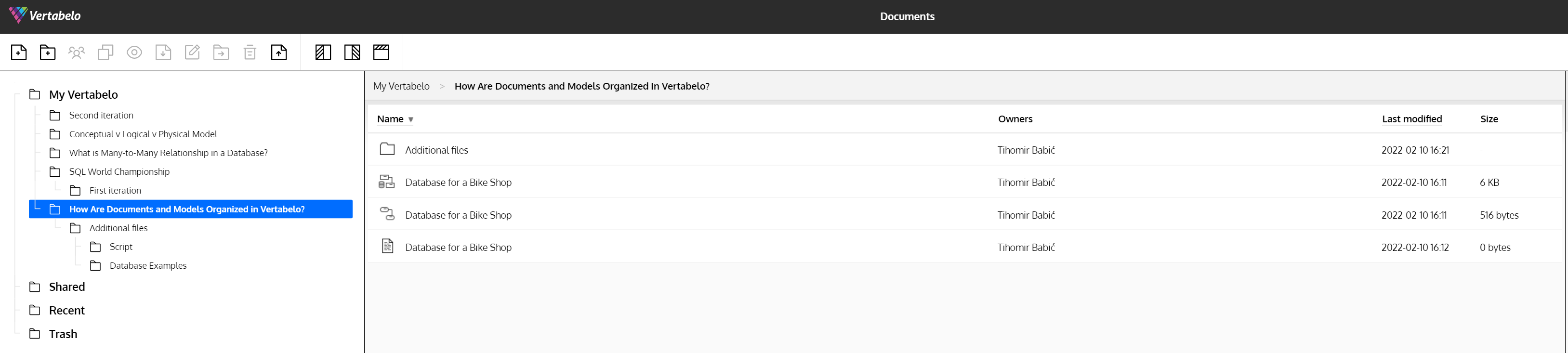 Vertabelo’s Document Structure: How Documents and Models Are Organized