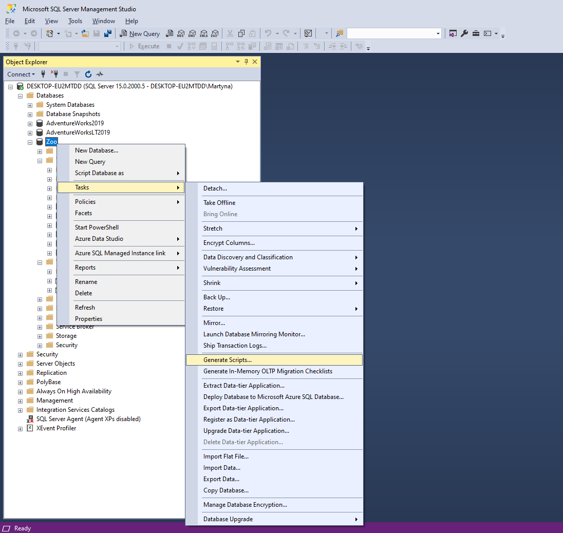 Tutustu Imagen Sql Server Management Studio Export Table Abzlocal Fi