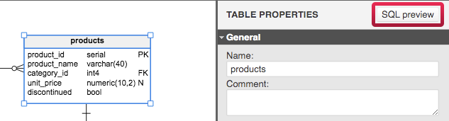 SQL Scripts in Vertabelo