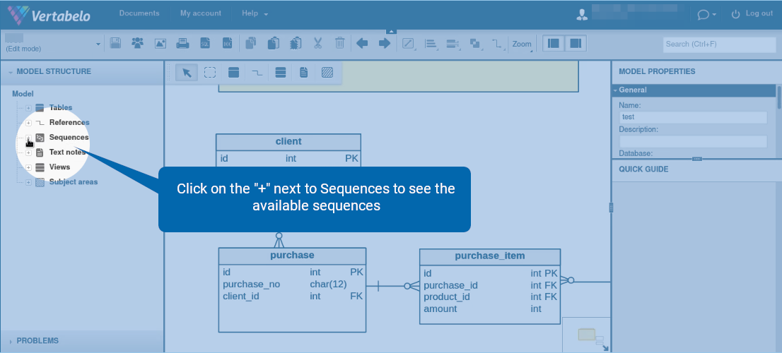 How to Remove a Sequence in Vertabelo