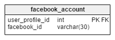 The ‘facebook_account’ table