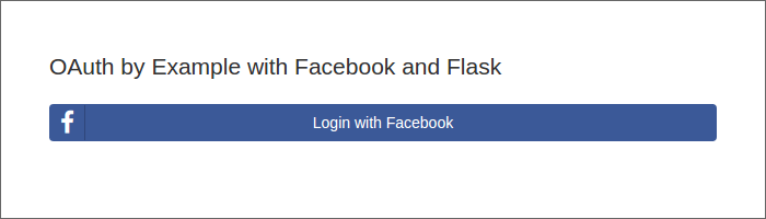 User clkiks on the Login with Facebook button
