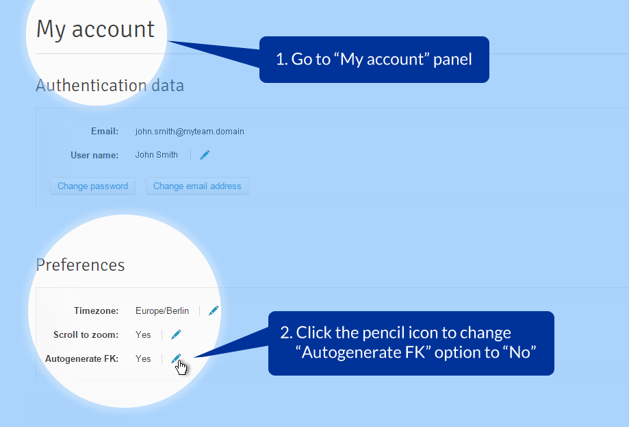 Disabling automatic foreign keys generation