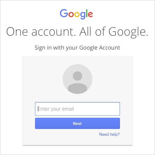 Authentication in the Google login